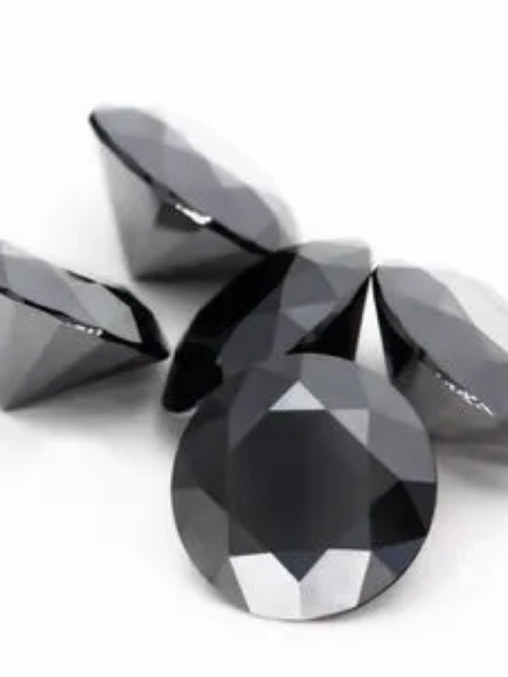 Single Moissanite Round Faceted Diamond - Black 6.5mm-1CT-beautiful-new!